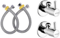 Alturas TURBO Angle Valve with 24-Inch Connection Pipe Pack of 2