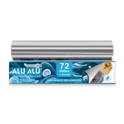 ALU ALU 72 Meters Silver Aluminium Foil | Premium Quality | 11 Micron Thickness | Keeps Food Warm and Hygienic | Ideal f