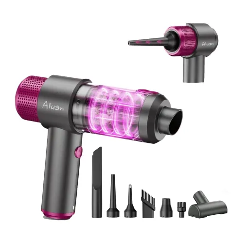 Image of Aluan 4in1 Portable Handheld Vacuum Cleaner 15000PA Gray Purple