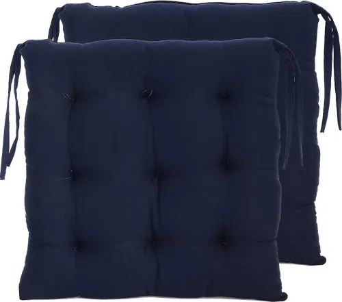 Image of AMAK INC Microfibre Chair Pad Pack of 2 Solid (Blue)