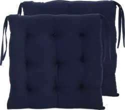 AMAK INC Microfibre Chair Pad Pack of 2 Solid (Blue)
