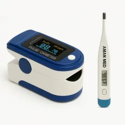 Aman Med PULSE OXIMETER WITH DIGITAL THERMOMETER HEALTH CARE APPLIANCE COMBO