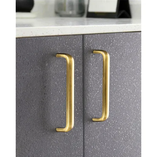 Image of Amar Enterprise 8 Inches Stainless Steel Round-D Shaped Brass Anitque Finish Pull Handle, Kitchen Drawer & Furniture Han