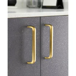 Amar Enterprise 8 Inches Stainless Steel Round-D Shaped Brass Anitque Finish Pull Handle, Kitchen Drawer & Furniture Han