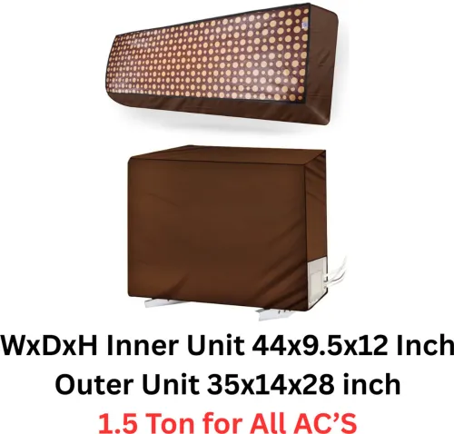Image of Amarud Air Conditioner Cover for 1.5 Ton (Width: 111 cm, Brown, Clear)