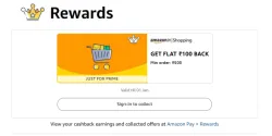 Amazon ₹100 cashback on minimum 500 order.
