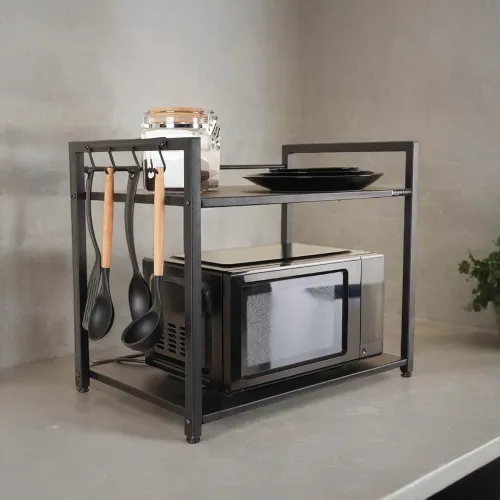 Image of Amazon Basic Metal Microwave Stand