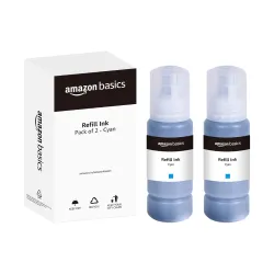 amazon basics 003 Refill Ink Bottle (Dual Pack) | Compatible with Epson L3110/L3150/L3250/L3252/L3115/L3116/L3101/L3210/