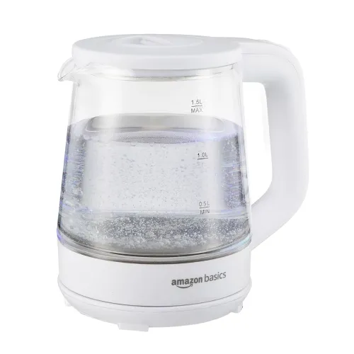 Image of Amazon Basics 1.5 Litre Electric Glass Kettle