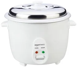 Amazon Basics 1.8 liter Electric Rice Cooker | Auto Cut-Off | Cooking Capacity of 750g | 