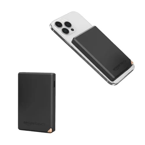 Image of Amazon Basics 10,000mAh 20W Fast Charging and 15W Wireless Charing Power Bank
