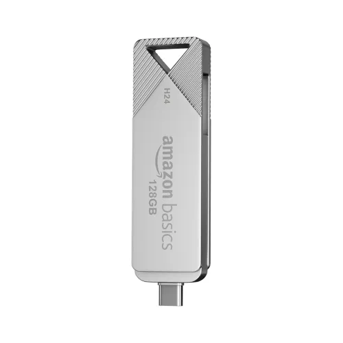 Image of Amazon Basics 128GB OTG USB Flash Drive | 80+ Mbps Read Speed | Dual Interface Type-C & USB |