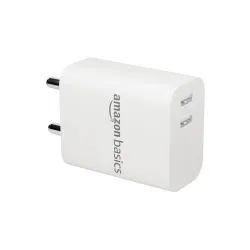 Amazon Basics 12W Dual Port Fast Charger | 12W Max Output |
