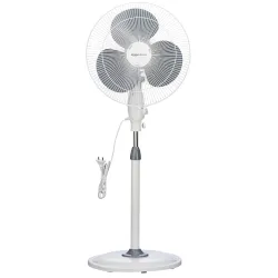 amazon basics 16-Inch Pedestal Fan | Tilting Head | 1400 RPM | Silent Operation| 400mm Sweep Length (Grey)