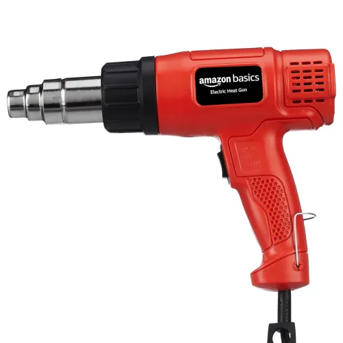 Image of Amazon Basics 1700W Heat Gun | Dual Temperature & Airflow Control | ABS Body | Hot Air Gun for Paint Removal, Plastic We