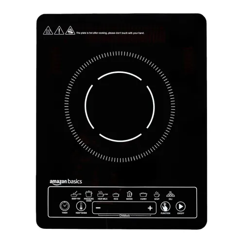 Image of Amazon Basics 2200W Induction Cooktop | 8 Pre-Set Cooking Menus