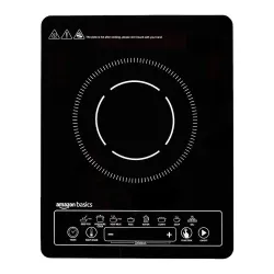 Amazon Basics 2200W Induction Cooktop | 8 Pre-Set Cooking Menus | LED Digital Display | Touch Panel I Energy Efficient, Auto Cut-off, 25A IGBT & 4KV Surge Protection I Smart Pan Sensor I Black