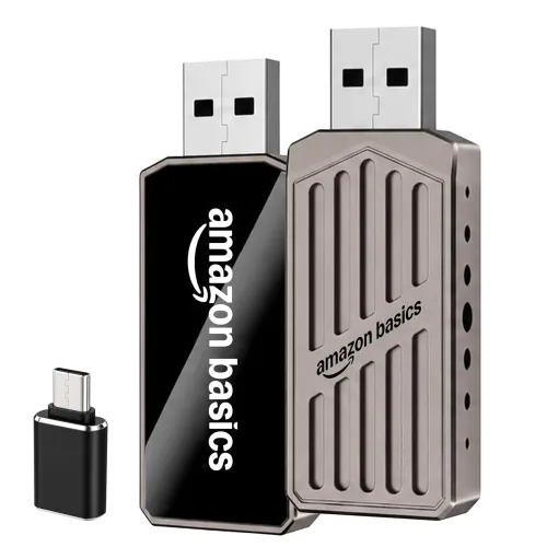 Image of Amazon Basics 2-in-1 Wireless CarPlay & Android Auto Adapter,Convert Wired