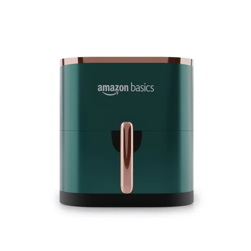 Image of Amazon Basics 3.5L Electric Air Fryer | 1200 W | Temp. Settings Up to 200°C | 7 Pre-set Options | 360° High Speed Air Ci