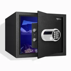 Amazon Basics 30 Litres Digital Safes for Hotel & Office - Digital Lock 3-in-1 unlocking |locker safe with Motorized Doo