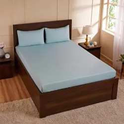 Amazon Basics 300TC Cotton Sateen Queen Bedsheet Set