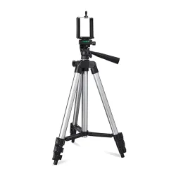Amazon Basics 3110 Aluminium Lightweight Tripod with Mobile Phone Holder Mount & Carry Bag for All Smartphone, GoPro, Ca