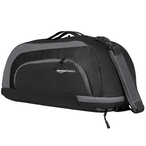 Image of Amazon Basics Polyester Gym Duffle Bag with Shoe Compartment | 3-in-1 Versatile Bag for Gym, Travel, and Sports | Detach