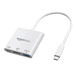 Amazon Basics 3in1 USB Type C to HDMI Adapter 4K@30Hz 100W PD Fast Charging Port