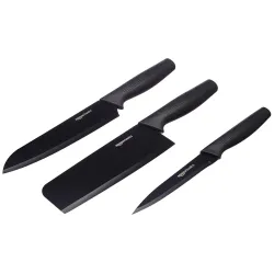 Amazon Basics 3-Piece Carbon Knife Set