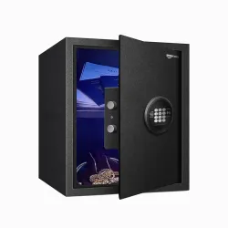 Amazon Basics 40L Digital Safe Locker | Electronic Lock with 2-Way Access | Motorized Door | 16kg | Black