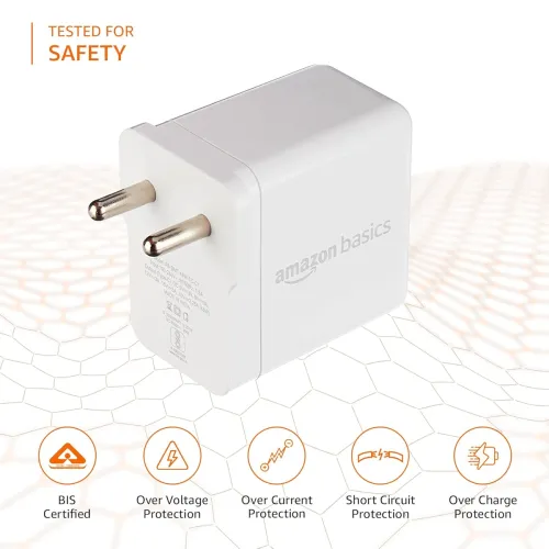 Image of Amazon Basics 45W Compact Wall Charger | Type-C Fast Charging Adapter