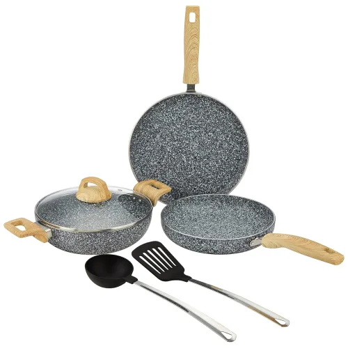 Image of Amazon Basics 5-Pcs Non-Stick Cookware Set 