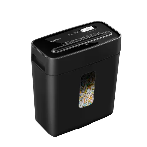 Image of Amazon Basics 6-Sheet Cross Cut Paper and Credit Card Shredder