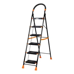 Amazon Basics 6 Step Curvo-Foldable Ladder (Black & Orange)