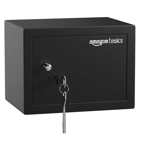 Image of Amazon Basics 8.6 Litre Heavy Duty Safe Locker with Mechanical Key Lock | 