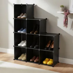 Amazon Basics 9-Cube Storage Organizer (Black)