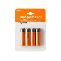 Amazon Basics AA Rechargeable Batteries | 1300 mAh with 1.2 V Power| Ni-MH