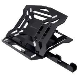 Amazon Basics ABS 2-in-1 Laptop and Mobile Stand, Ergonomic, Adjustable Height, Anti-Slip Base, Heat Dissipation, Portab