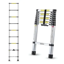 Amazon Basics 2.6m (8.5 feet) Portable Aluminum Telescopic Ladder 