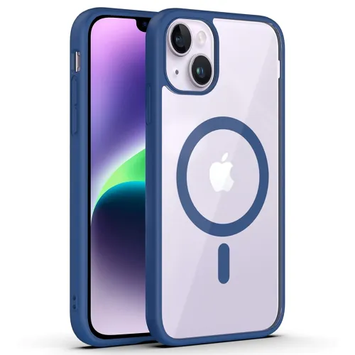 Image of amazon basics Back Case Cover For Iphone 14 Plus (Thermoplastic Polyurethane_Navy Blue)