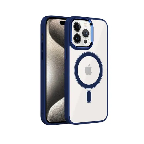 Image of amazon basics Basic Case for Apple iPhone 15 Pro Max (Silicone_Blue)