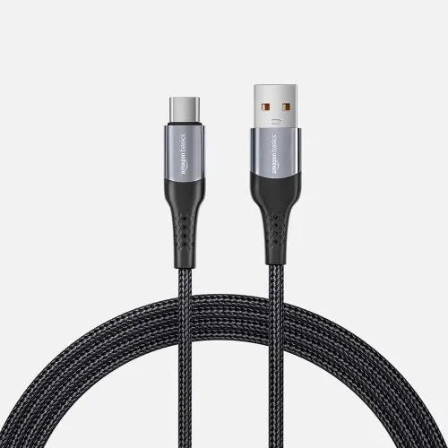 Image of amazon basics Braided 3A Usb A To Usb Type C Fast Charging Usb Cable