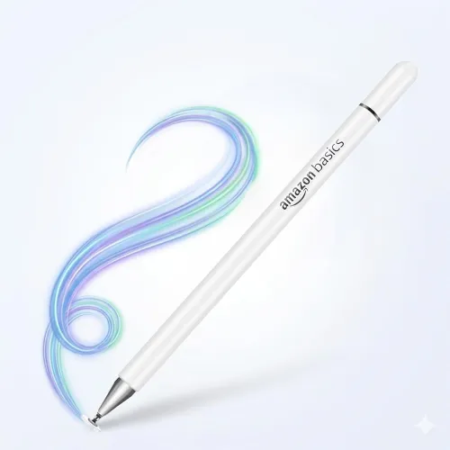 Image of Amazon Basics Capacitive Disc Stylus Pen (White)