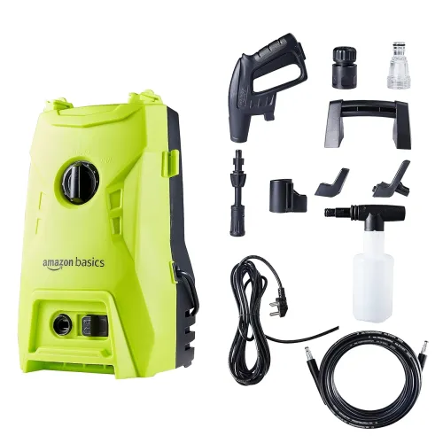 Image of Amazon Basics Car Pressure Washer, 1400W, 110 Bar, Max Flow Rate - 6.5Litres/Min, Ideal for Car Bike 