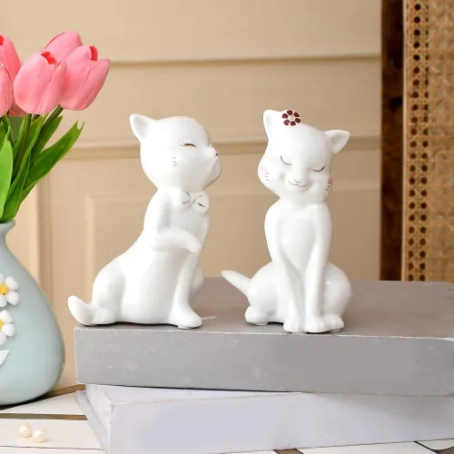 Image of Amazon Basics Ceramic Cat Figurine Set