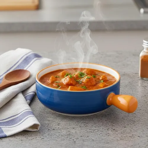 Image of Amazon Basics Ceramic Snack Bowl with Handle