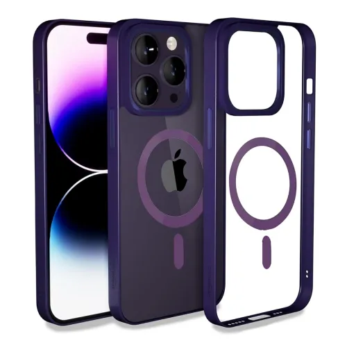 Image of amazon basics Clear Logo Electroplating Transparent Case for iPhone 14 Pro Max 