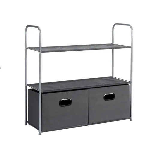 Image of Amazon Basics Closet Storage Organizer with Bins (Multi-Colored)