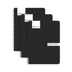 amazon basics College Spiral Notebook 5.5 x 8.2 (Set of 3)