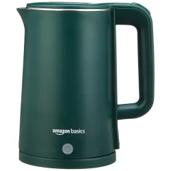 amazon basics 1.5 Liter Cool Touch Electric Kettle Stainless Steel Body